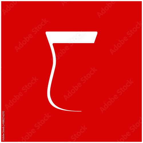 Turkish tea glass silhouette