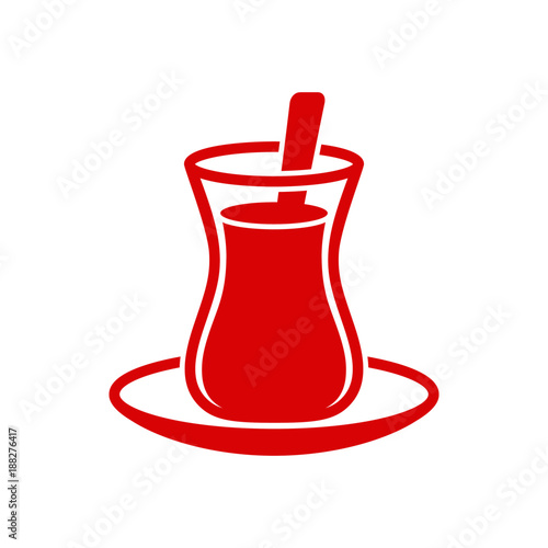 Red Turkish tea icon