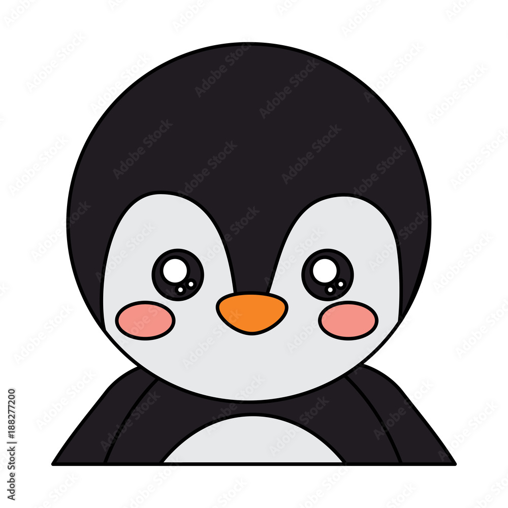 penguin cute animal icon image vector illustration design 