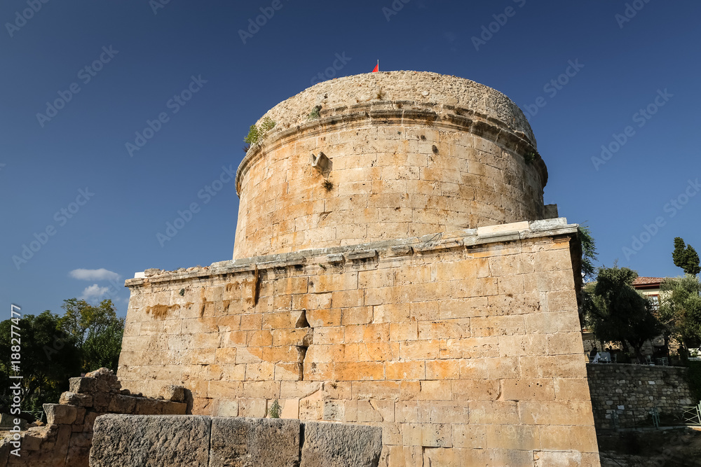 Hidirlik Tower in Antalya, Turkey