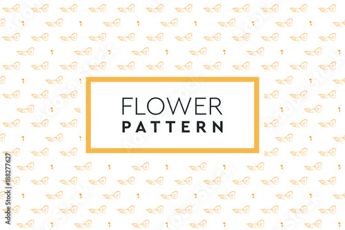 Hand drawn flower pattern. Simple, natural design for background, packaging, texture.