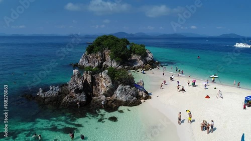 Aerial of Khai Nok Island in Phuket, Thailand