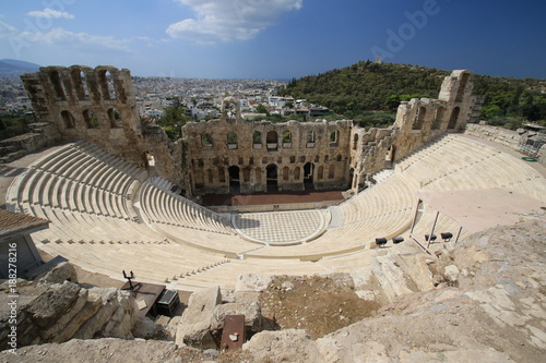 theater under acropolis, athens, greece