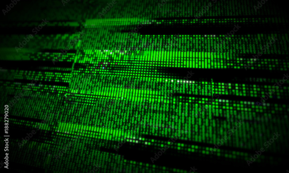 Corrupted computer data loss abstract background