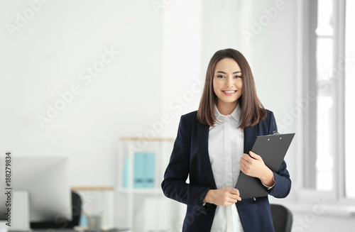 Attractive young lawyer in ...