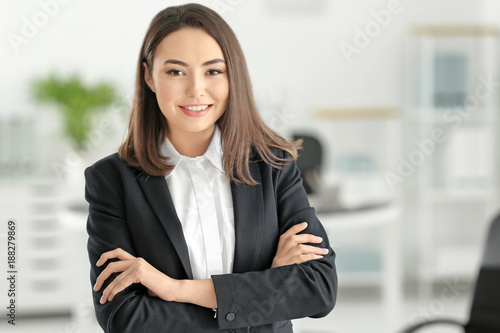 Attractive young lawyer in ...