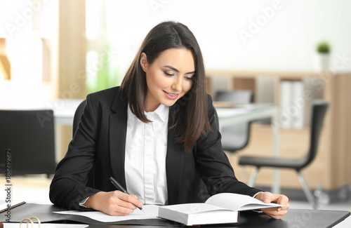 Attractive young lawyer in ...