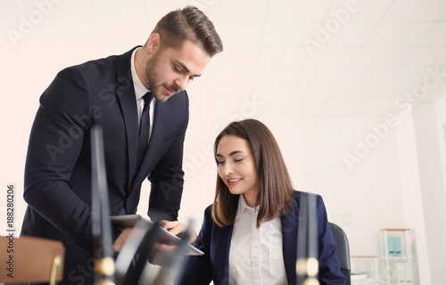 Young team of lawyers at wo...