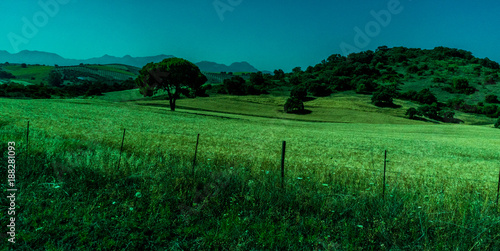 Greenery  Mountains  Farms and Fields on the outskirts of Ronda Spain  Europe