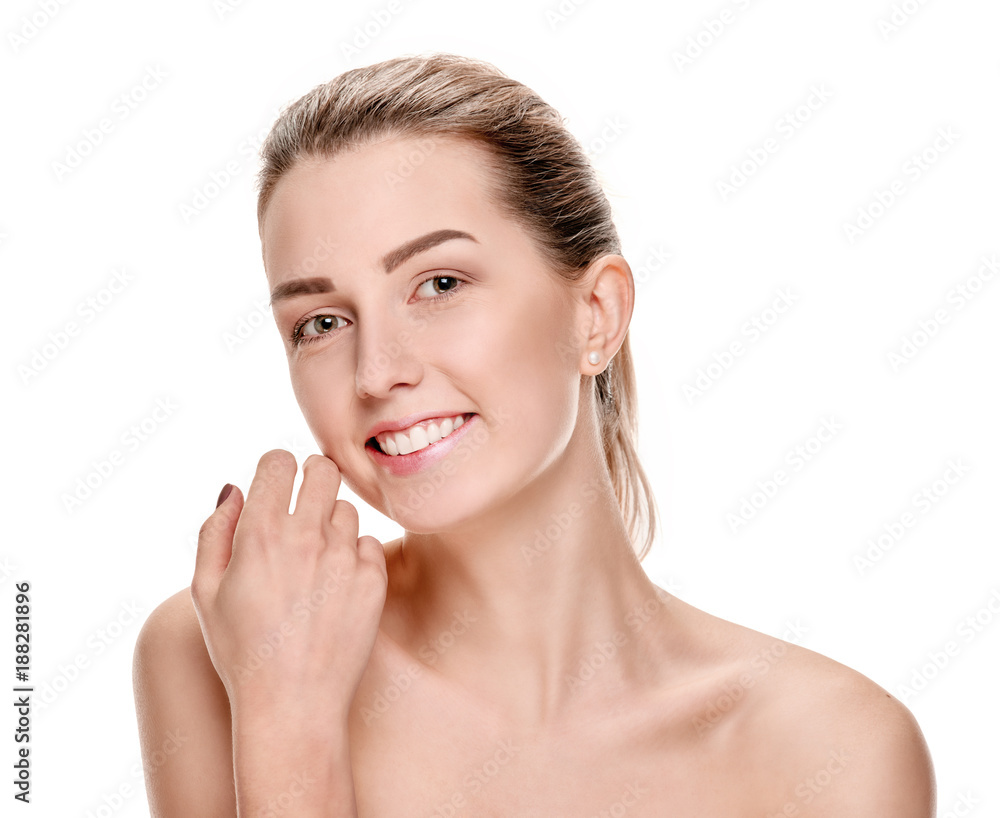 Facial treatment woman concept
