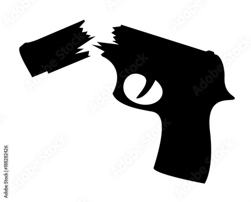 Waffe zerbricht