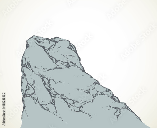 Cliff. Vector drawing