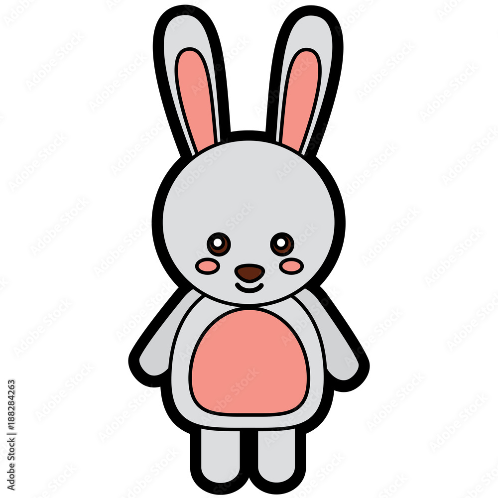 Obraz premium rabbit or bunny cute animal icon image vector illustration design 