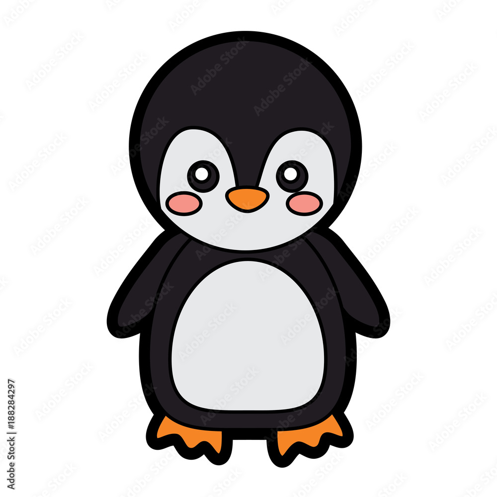 Obraz premium penguin cute animal icon image vector illustration design 