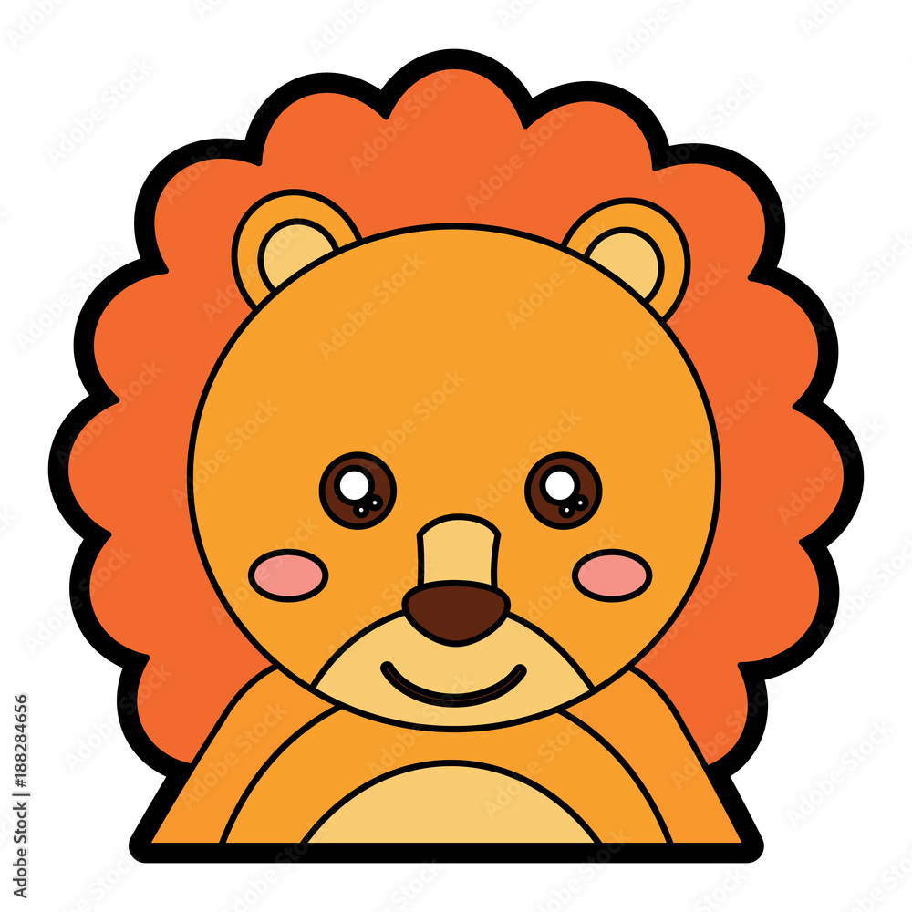 Obraz premium lion cute animal icon image vector illustration design 