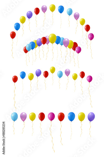 realistic isolated balloons