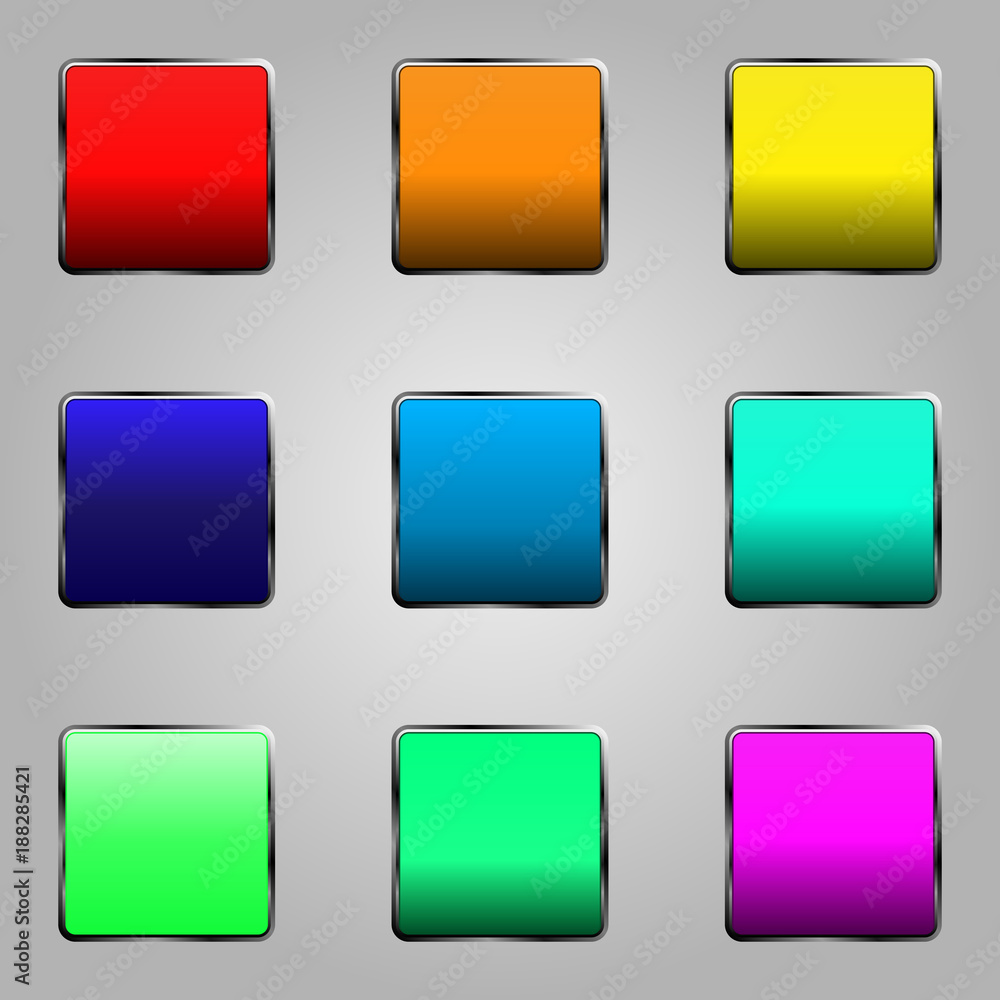 Vector illustration of web elements button set Vector illustration of web elements button set