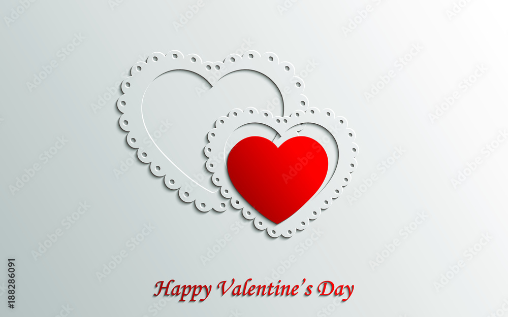Valentine’s Day greeting card. Web banner. Vector illustration. Valentine’s Day greeting card. Web banner. Vector illustration.