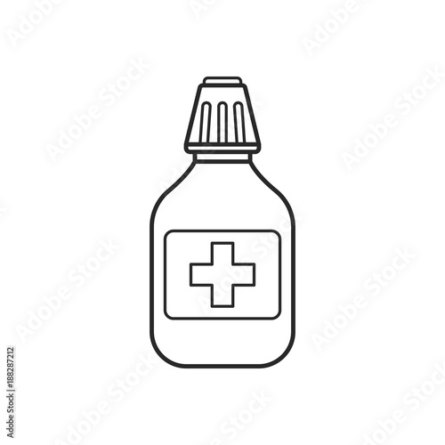 Icon line medical healthing phial