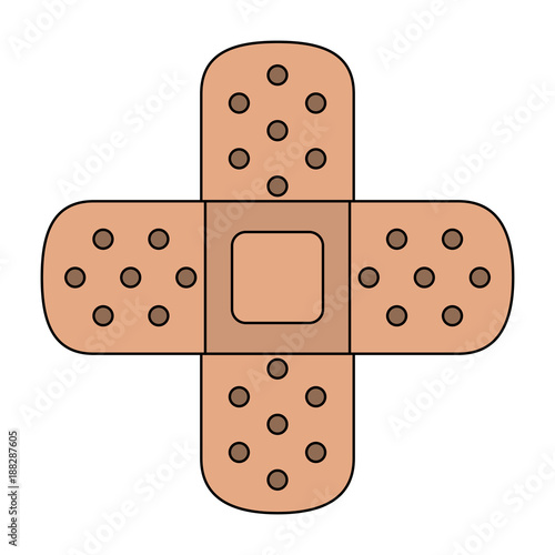 Medical bandages crossed symbol icon vector illustration graphic design