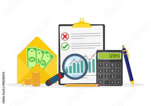 Business accounting concept. Vector illustration