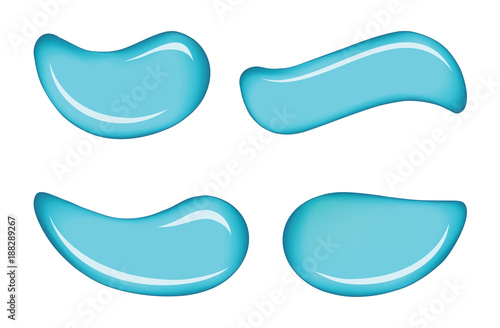 White skin cosmetic cream vector drops