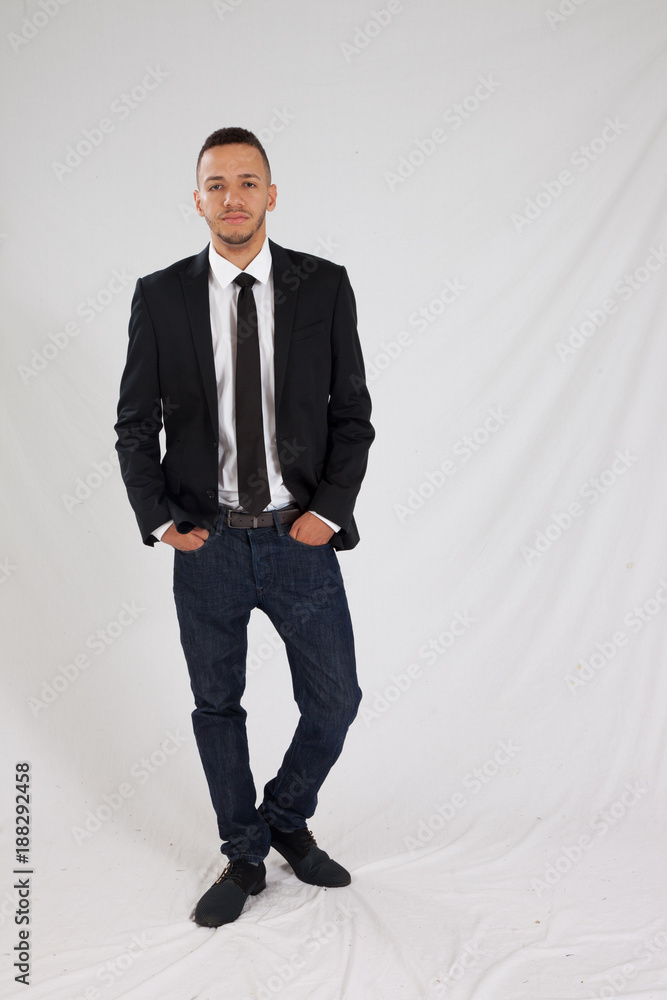Thoughtful man in suit and tie Thoughtful man in suit and tie