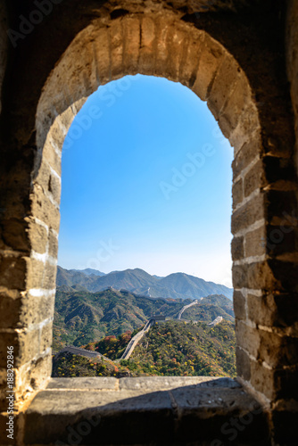 The Great Wall of China. Located at Badaling, Beijing, China.