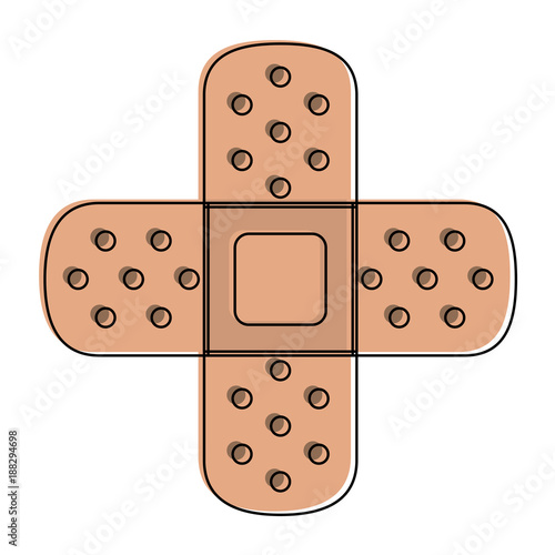 Medical bandages crossed symbol icon vector illustration graphic design