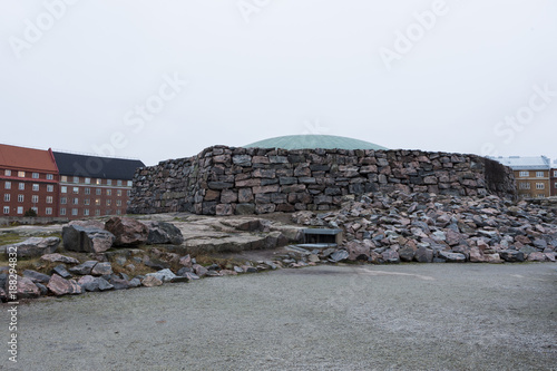 Church in the rock (Temppeliaukion Kirkko Built and Created by Timo and Tuomo Suomalainen in  1969) and Now Remaining One of The Renowned Architecture Landmarks In Finland photo