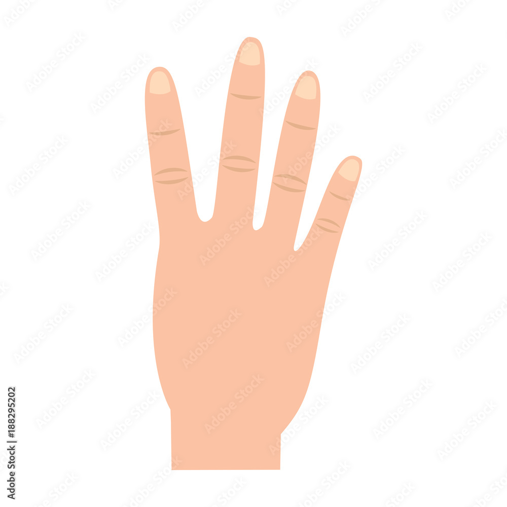 four fingers up hand gesture icon image vector illustration design four fingers up hand gesture icon image vector illustration design