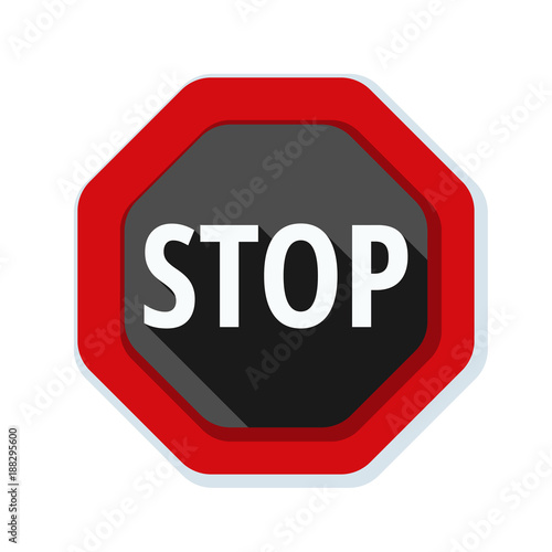 STOP Warning sign illustration