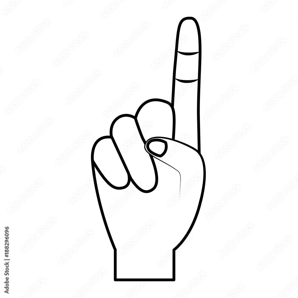 one finger up hand gesture icon image vector illustration design one finger up hand gesture icon image vector illustration design