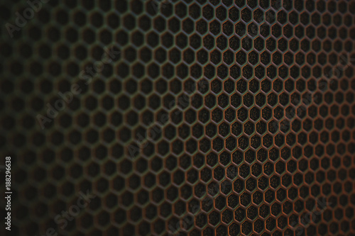 Modern acoustic systems. Metal grating on the sound dynamics. 