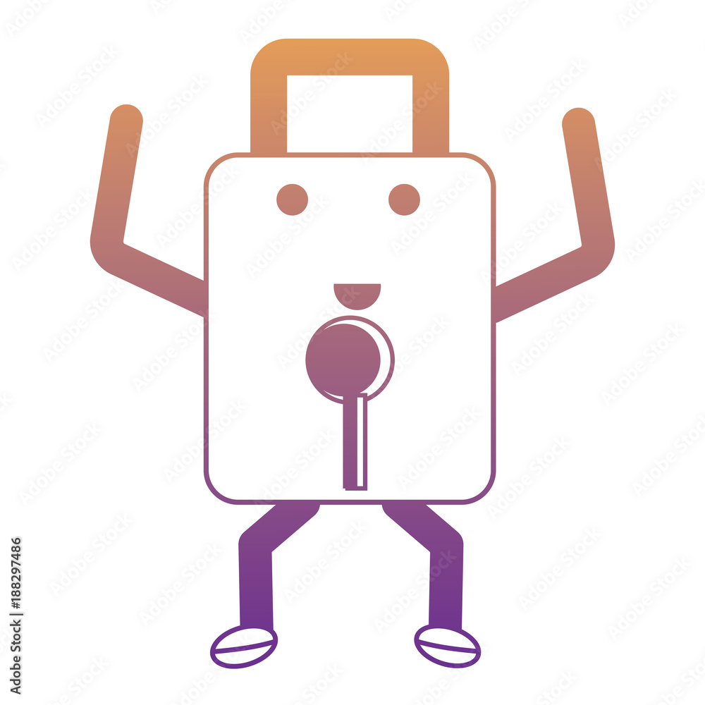 kawaii padlock icon image kawaii padlock icon image