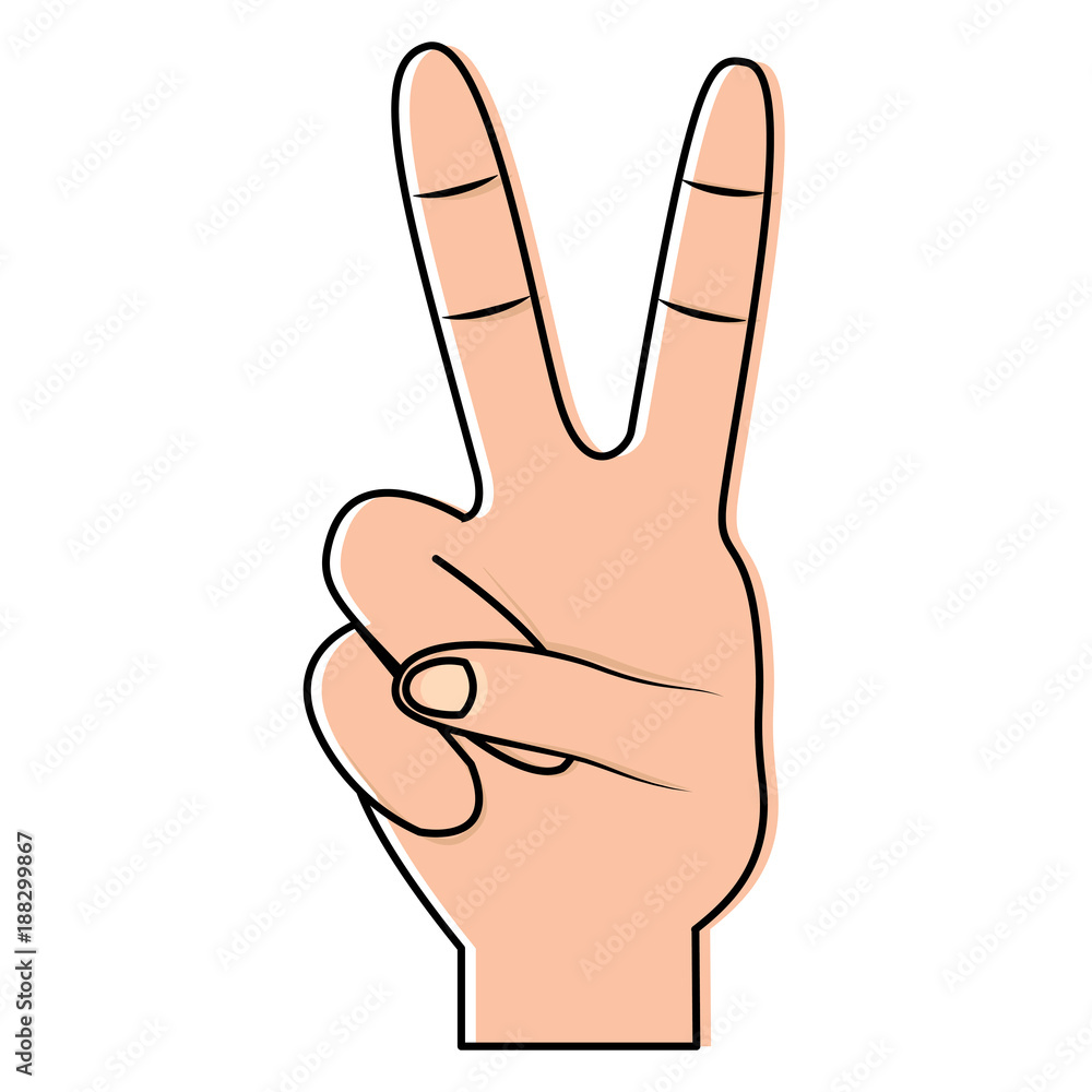two fingers up peace hand gesture icon image vector illustration design two fingers up peace hand gesture icon image vector illustration design
