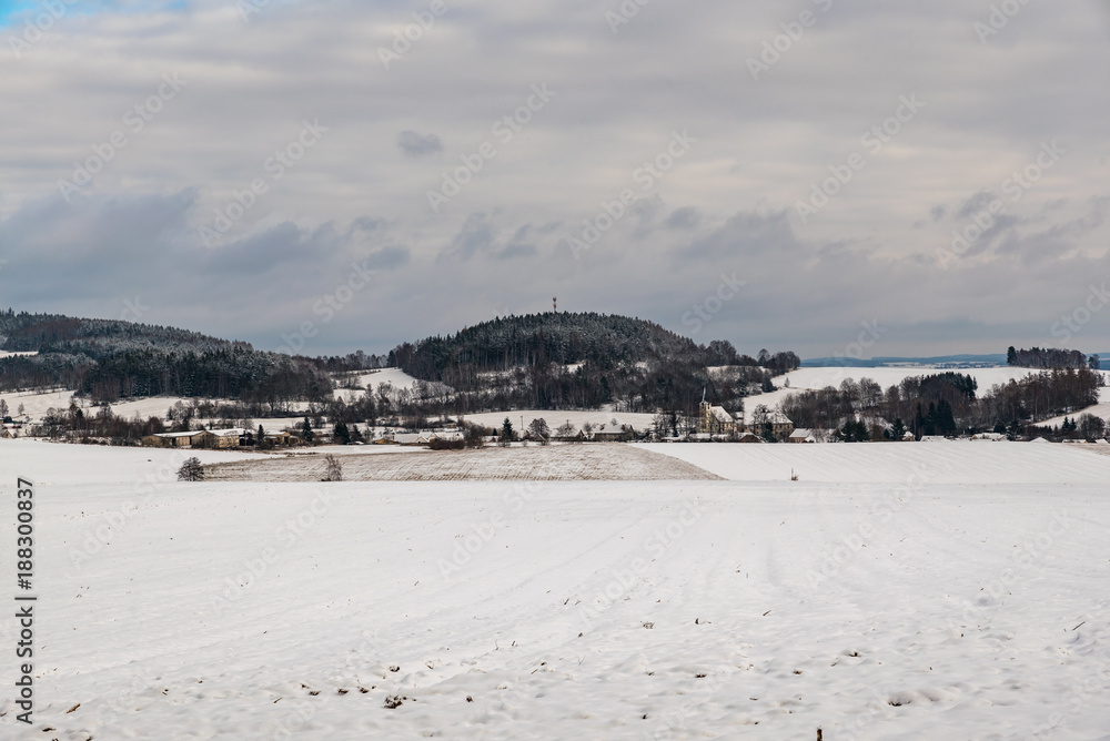 Winter landscape near to Studnice