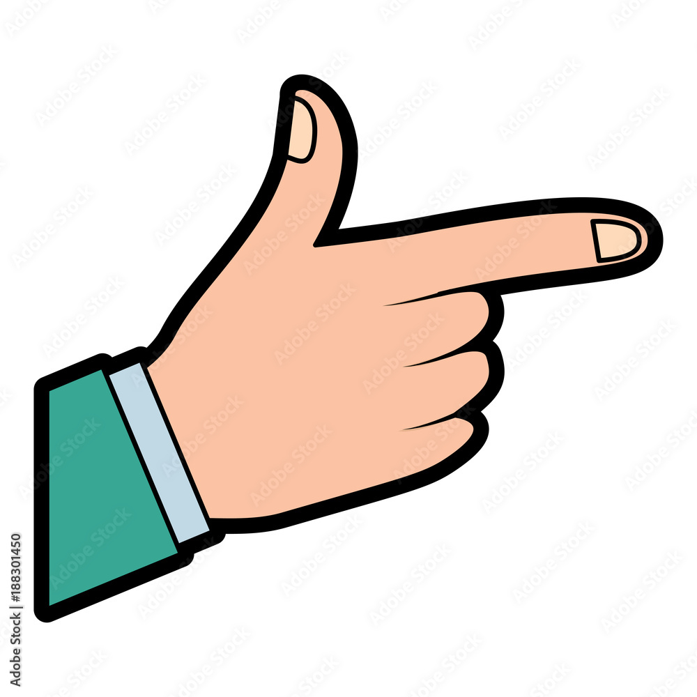 hand indicating or showing direction by pointing a finger vector illustration  design