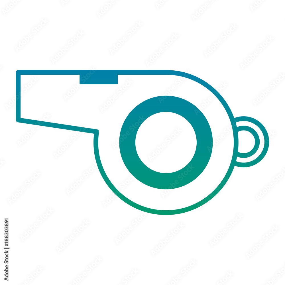 referee whistle equipment object element vector illustration