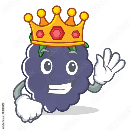 King blackberry character cartoon style