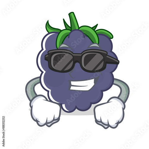 Super cool blackberry character cartoon style