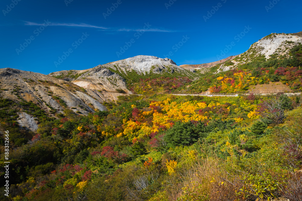 Bandai azuma skyline at Fukushima in autumn Bandai azuma skyline at Fukushima in autumn