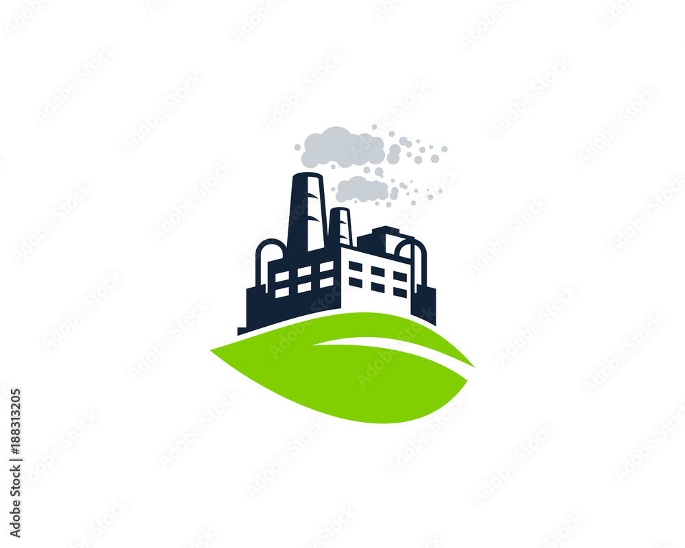Natural Factory Icon Logo Design Element Natural Factory Icon Logo Design Element
