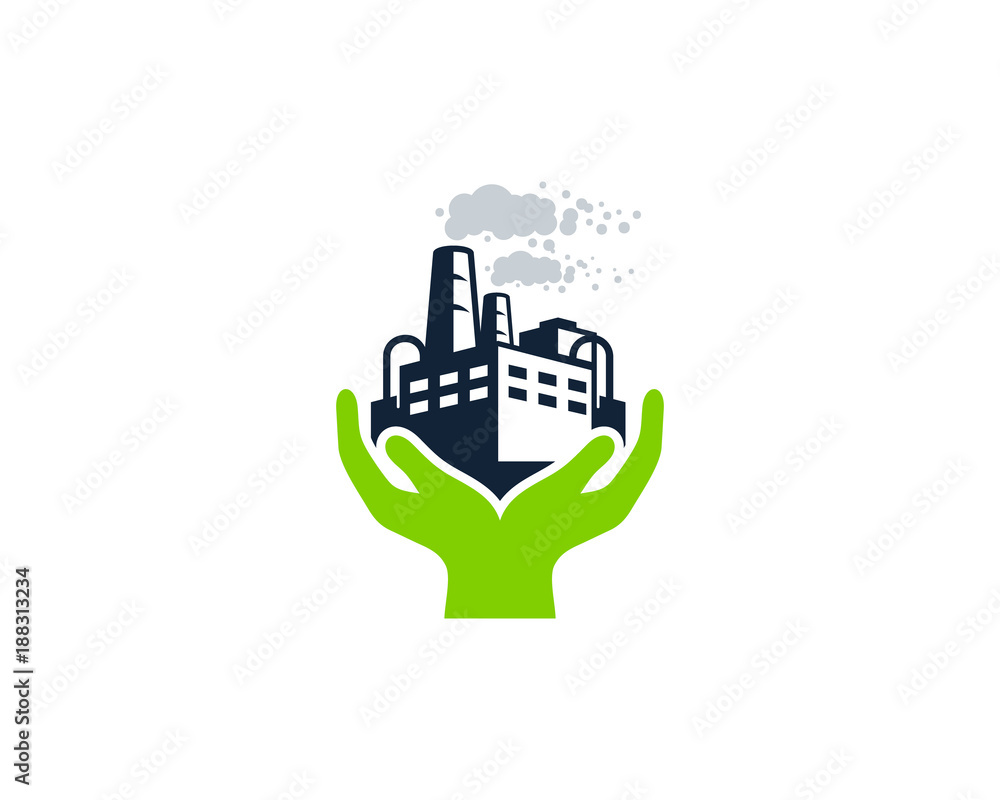 Fototapeta premium Center Factory Icon Logo Design Element