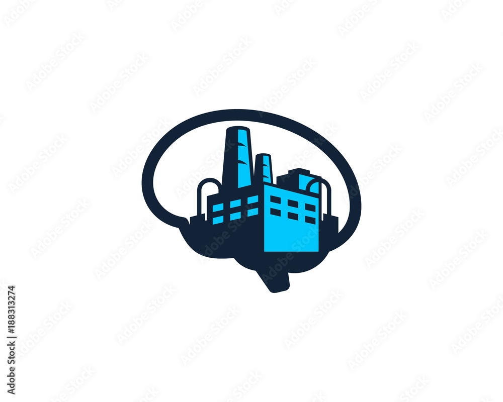 Brain Factory Icon Logo Design Element Brain Factory Icon Logo Design Element