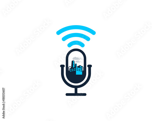 Podcast Factory Icon Logo Design Element