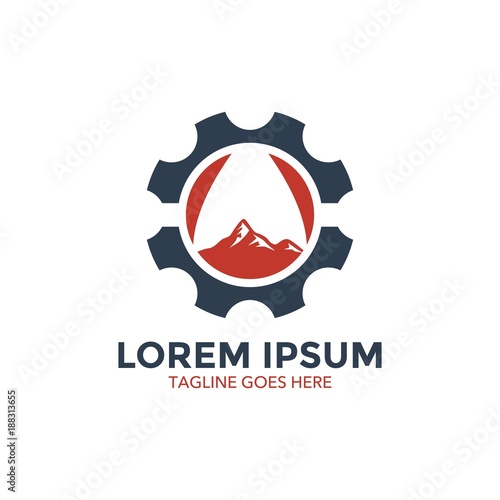 Mining company logo related. vector. editable