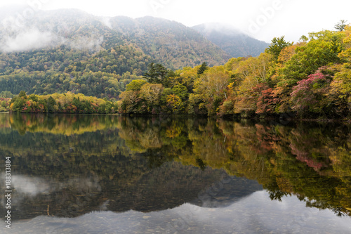 Fototapeta Naklejka Na Ścianę i Meble -  Yumoko Lake at Nikko , Tochigi prefecture in autumn