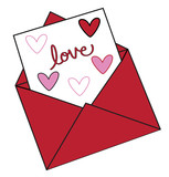 Valentines Love Heart Letters