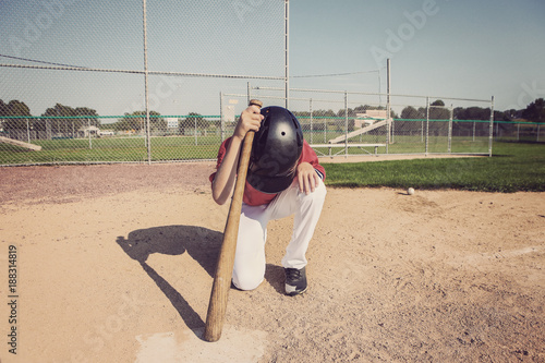 Photography Depressed batter after striking out